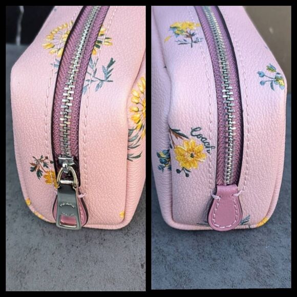 Coach Boxy Dandelion Floral Print Pink Cosmetic Case - Picture 5 of 8